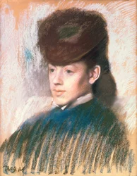 Mademoiselle Malo, ca. 1875 (Pastell auf braunem Papier)